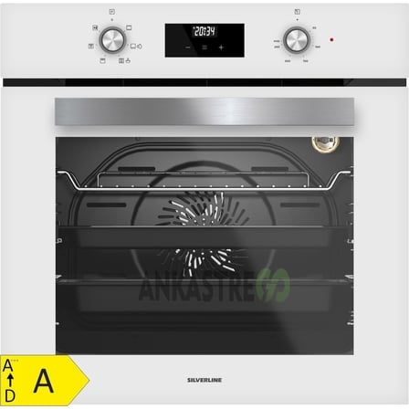 Silverline BO6502W02 - CS5335W01 - 3420 Classy 60 Beyaz Cam Ankastre Set