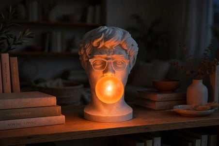 Pop Art David Bubble Lamba