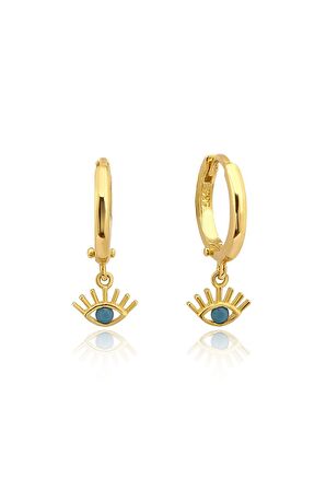 Altınkesesi 14 Ayar Altın Göz Sallantılı Halka Küpe 1.2 Cm