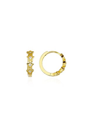 Altınkesesi 14 Ayar Altın Yıldız Küpe 1.5 Cm
