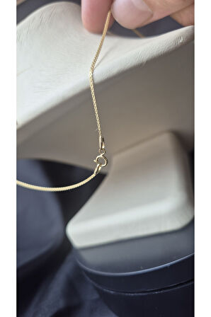 14 Ayar Altın İnce Bismark Parlak Kolye