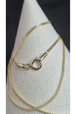 14 Ayar Altın İnce Bismark Parlak Kolye