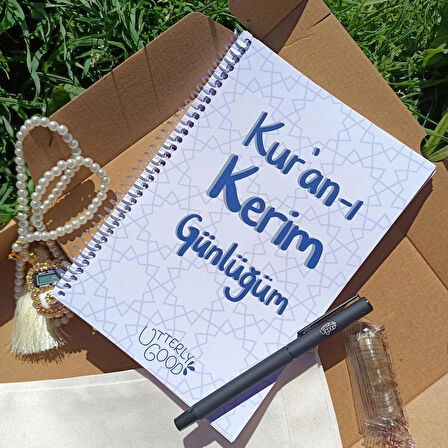 Manevi Koleksiyon Seti | Kur'an-ı Kerim Günlüğüm | Kalem | Zikirmatik | Tespih | Bez Çanta Hediyeli