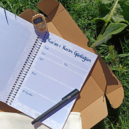 Manevi Koleksiyon Seti | Kur'an-ı Kerim Günlüğüm | Kalem | Zikirmatik | Tespih | Bez Çanta Hediyeli