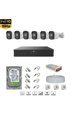 UNV Full Hd 6 Kameralı Set Sesli 