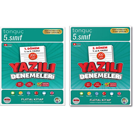 Tonguç 5. Sınıf Yazılı Denemeleri 2. Dönem 1 ve 2. Yazılı+2. Dönem 1 ve 2. Yazılı Notları
