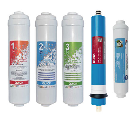 Sulook Ihlas Aura Cebilon Plus Uyumlu Su Arıtma Cihazı 12 Inç Inline 5'li Membranlı Filtre Seti