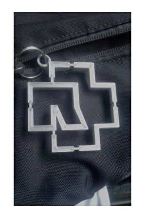 CosmosCraft Rammstein logo anahtarlık plastik,gri