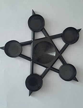 CosmosCraft plastik pentagram mumluk,siyah