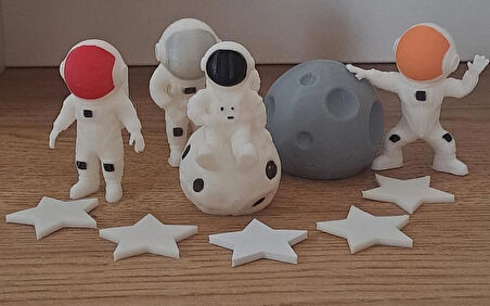 Cosmos Craft astronotlar,yıldızlar,meteor, pasta süsü,oyuncak