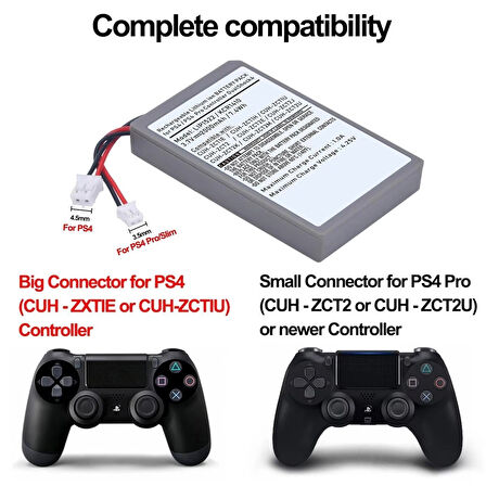 PS4 V2 batarya Sony PlayStation 4 DualShock V2 PS4 V2 Oyun Kolu slim /Pro Battery V1 3.7V. 2000 mah polimer pil