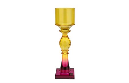 Crearthome Multi Color Kristal Küçük Dekoratif Mumluk  10X10X36 cm HGC 025
