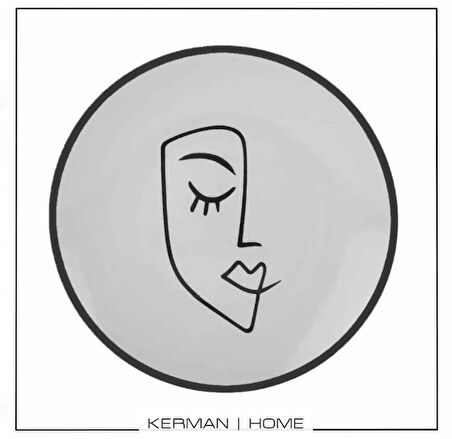 Kerman Home Face Seramik Pasta Tabağı 20 cm Desen1