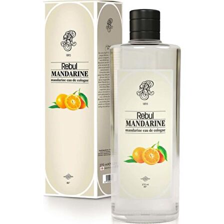 Rebul Mandarine - Mandalina Kokulu Kolonya 270 Ml (Cam Şişe)