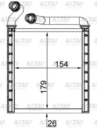 3C0819031 RADYATÖR KALORİFER PASSAT / TİGUAN / SUPERB / GOLF6 / OCTAVIA 04-10 DENSO TİP