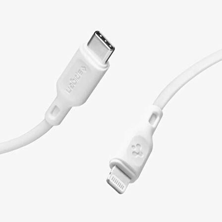 Spigen Essential USB-C to Lightning (1 Metre) Hızlı Şarj/Data Kablosu MFI Lisanslı C10CL Beyaz