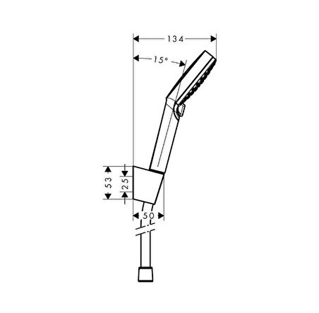 Hansgrohe Crometta 100 Vario Porter Set Hortum İle