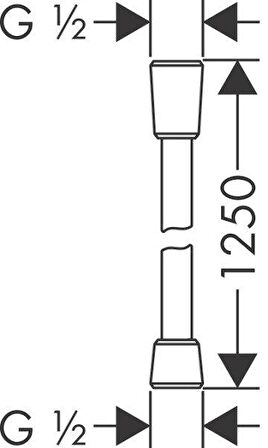 Hansgrohe Isıflex Ecosmart Duş Hortumu 1,25M Krom