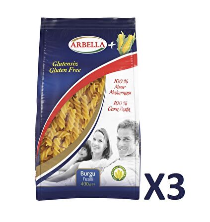 Arbella Glutensiz Burgu Makarna 400g 3 Adet