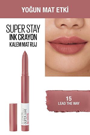 Super Stay Ink Crayon Kalem Mat Ruj - 15 Lead The Way