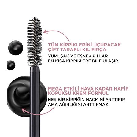 Loreal Paris Air Volume Kıl Fırça Siyah Rimel