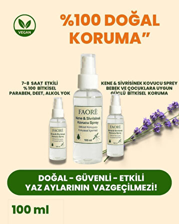 3’lü Kene Kovucu Sprey | Bitkisel – Çocuk ve Evcil Dostu | 300 ml Etkili Koruma