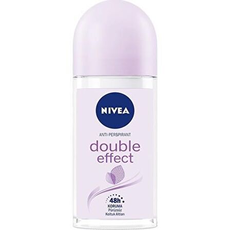Nivea Double Effect Antiperspirant Ter Önleyici Leke Yapmayan Kadın Roll-On Deodorant 50 ml