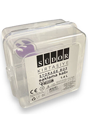 Südor MT05 Şeffaf Beslenme Kabı 1.4 Litre – Lila