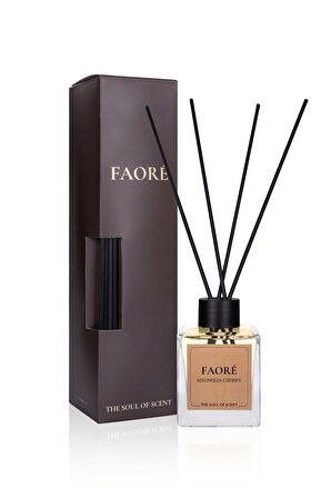 FAORE MAGNOLIA CHERRY | Çubuklu Oda Kokusu 120ml | Portakal, Yeşil Elma & Misk | Meyvemsi Ferah Koku