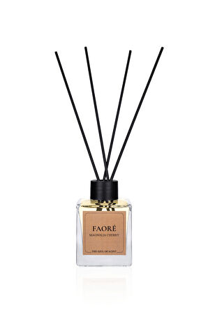 FAORE MAGNOLIA CHERRY | Çubuklu Oda Kokusu 120ml | Portakal, Yeşil Elma & Misk | Meyvemsi Ferah Koku