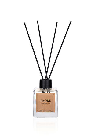 FAORE RAIN FOREST | Çubuklu Oda Kokusu | 120 ml | Paçuli & Vanilya & Şeftali | Kalıcı & Şık Kutulu