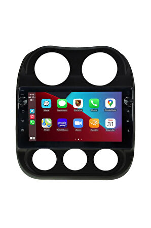 JEEP PATRİOT ANDROİD MULTİMEDYA CARPLAY OEM 4GB RAM+64GB HDD NAVİGOSYAN TUŞLU EKRAN