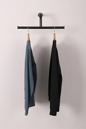 Duvara Monte Siyah T Baston Oval Borudan