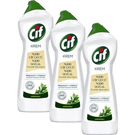 Cif Amonyak Seramik Krem Yüzey Temizleyici 3x750 ml 