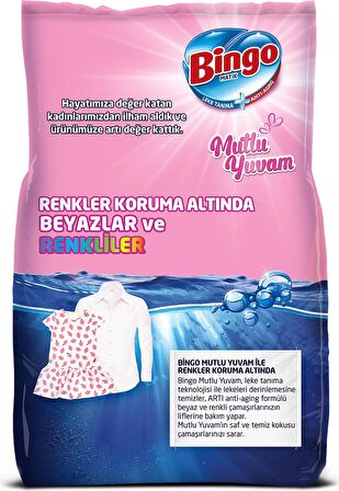 Bingo Matik  Mutlu Yuvam Renkliler ve Beyazlar Toz Çamaşır Deterjanı 8 kg 2'li