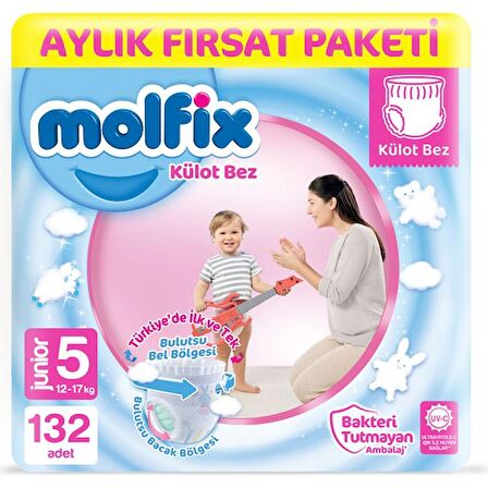 Molfix Külot Bez 5 Beden Junior Aylık Fırsat Paketi 132'li