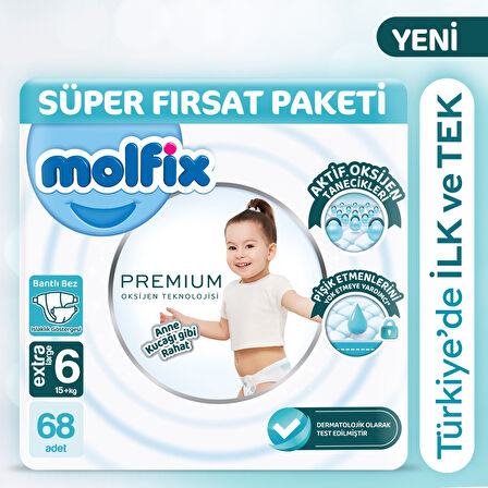 Molfix Premium Süper Fırsat Paketi 6 Beden 68 Adet