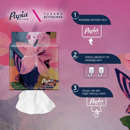 Papia Home Asmalı Havlu (6adet) 1500 Yaprak
