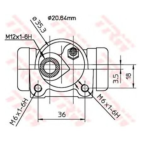 Trw Bwf166 Arka Teker Sılındırı Sol Xsara-Zx-C Elysee-P206-P206+(T3E)-P301-P306 Abssız-Zx (20,60Mm) Bosch Tıpı