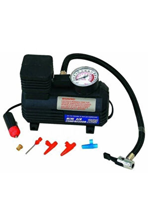 BUĞZ Araba Oto Araç Lastik Şişirme Pompası Hava Kompresörü 250psi 12v Volt Şişirici Kompresör Pompa Seti