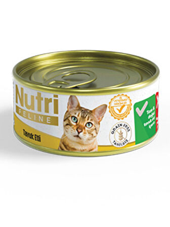 Nutri Feline 85Gr Tavuk Etli 32Adet Yaş Kedi Maması