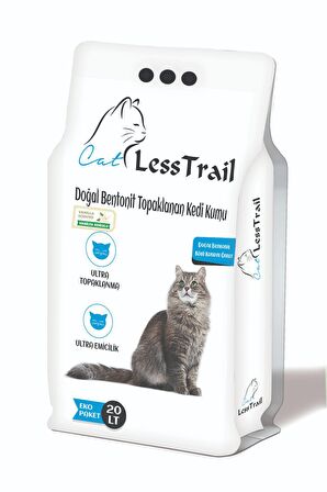 Less Trail 20 Lt İnce Tane Vanilya Kokulu Beyaz Bentonit Kedi Kumu