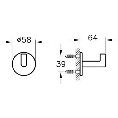 VitrA Origin Tekli Askı Mat Siyah A4488436