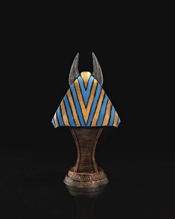 Antik Mısır Tanrısı Anubis Büst-Figür-Biblo 15 CM (Orta Boy)