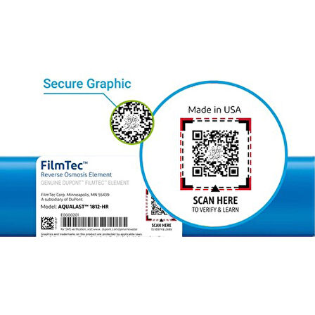 Filmtec Su Arıtma Cihazı Membran Filtresi 75 Gpd Qr (Karekod)