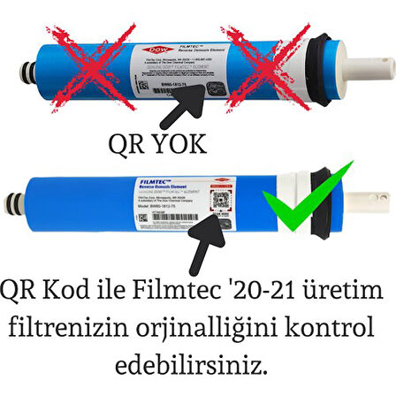 Filmtec Su Arıtma Cihazı Membran Filtresi 75 Gpd Qr (Karekod)