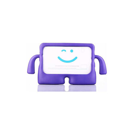 Teleplus iPad 9.7 2018 6.nesil Kılıf Ibuy Karakter Tutacaklı Silikon  Mor