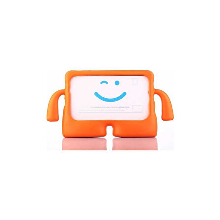 Teleplus iPad 10.2 2021 9.nesil Kılıf Ibuy Karakter Tutacaklı Silikon  Turuncu