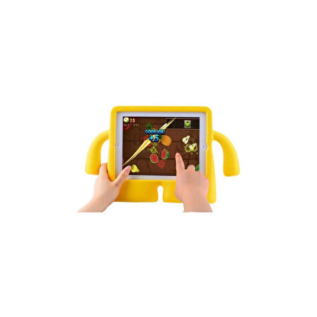 Teleplus Samsung Galaxy Tab A7 10.4 T500 2020 Kılıf Ibuy Karakter Tutacaklı Silikon  Sarı