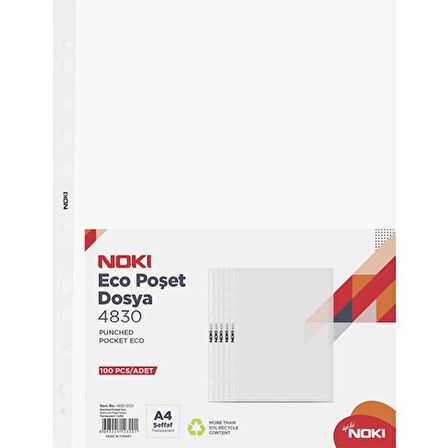 Noki Poşet Dosya Eco 100 Lü 4830